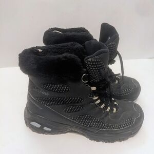 Skechers Black D'Lites Women's Winter Boots Size 8